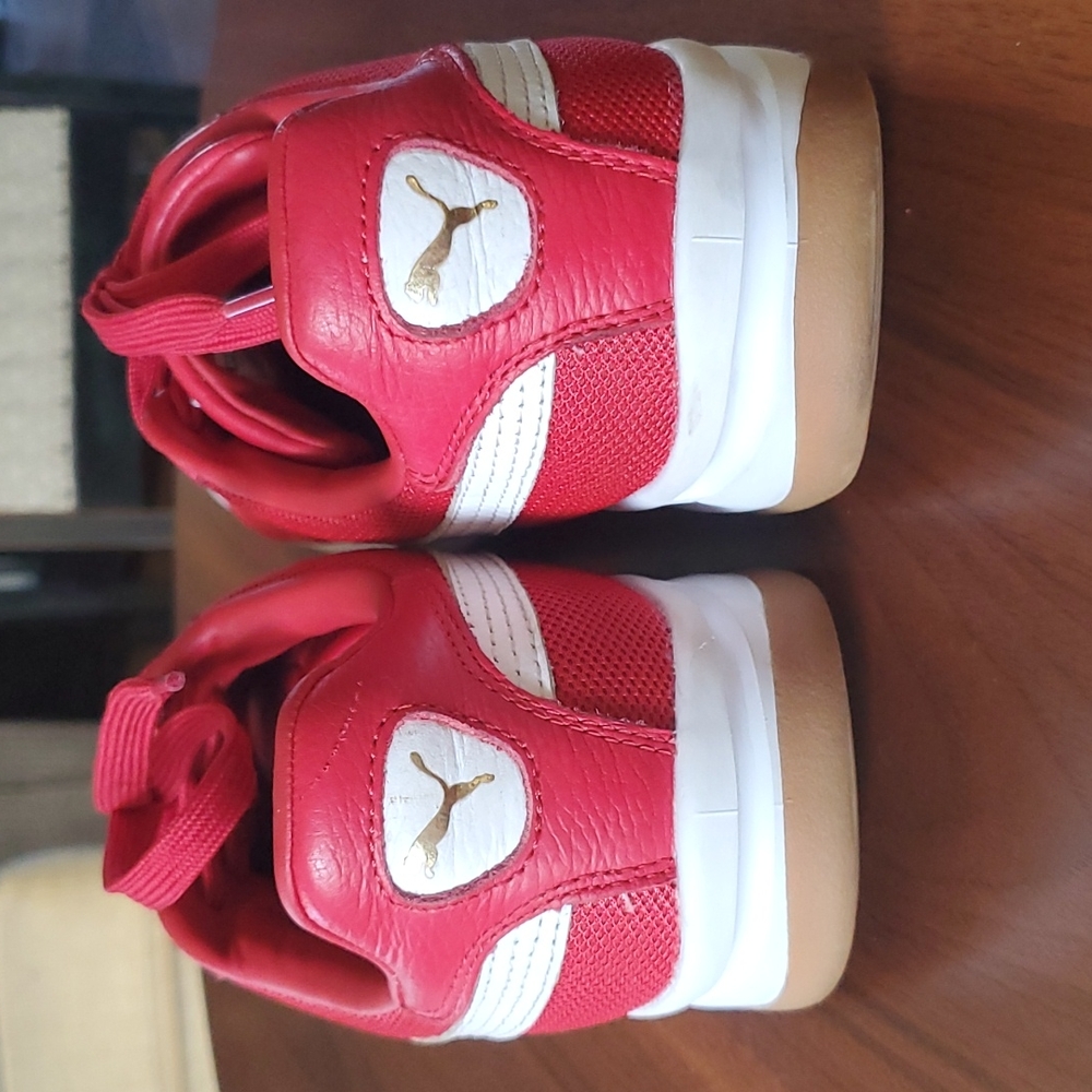 Red Puma California sneakers gum sole size 11 mens - Picture 5 of 10